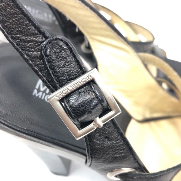 Michael Kors Leather "CARLA" Platform Sandals/High Heel - Picture 6 of 8